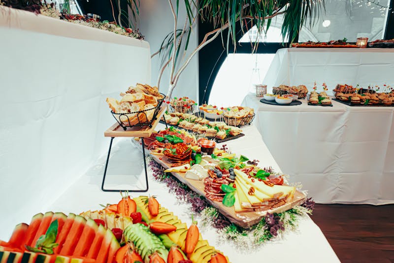 Corporate catering event at Round table pizza
